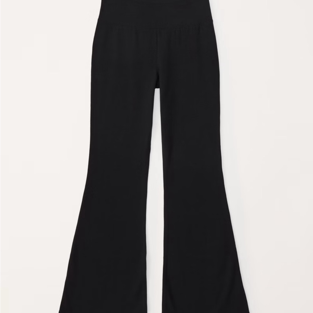 Girls Black Flare Abercrombie Kids Leggings Size 7/8 Great Condition